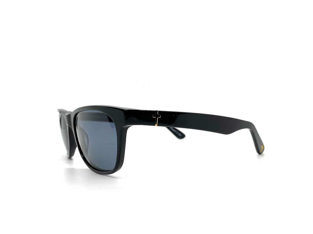 John 3:16 Black Sunglasses With Gold Crosses